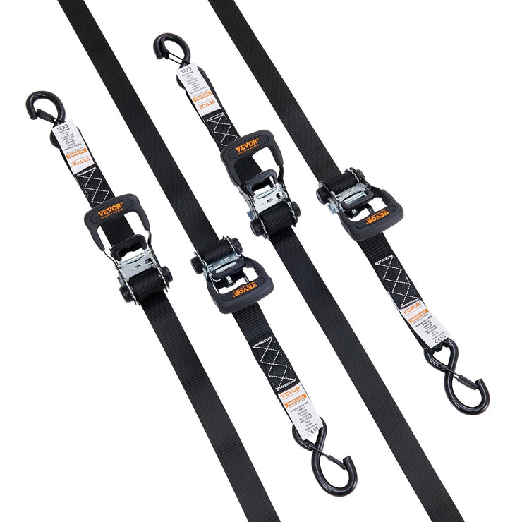 Heavy-Duty Ratchet Tie Down Straps Set